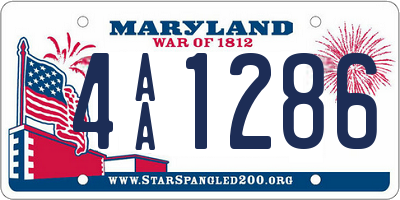 MD license plate 4AA1286