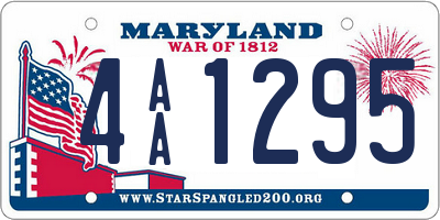 MD license plate 4AA1295