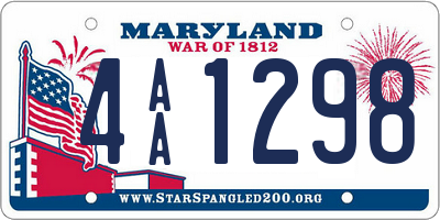 MD license plate 4AA1298