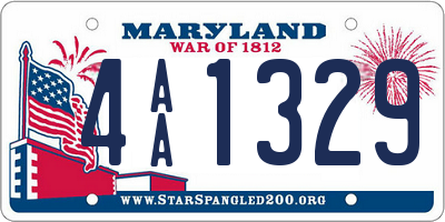 MD license plate 4AA1329