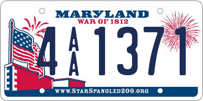 MD license plate 4AA1371