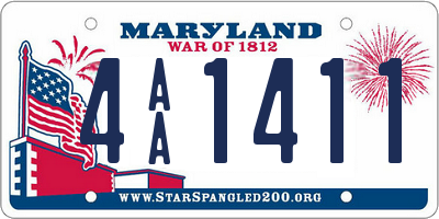 MD license plate 4AA1411