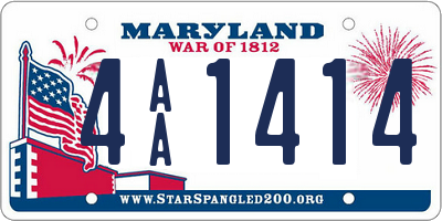 MD license plate 4AA1414