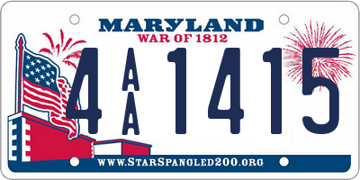 MD license plate 4AA1415