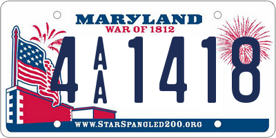 MD license plate 4AA1418