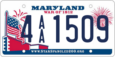 MD license plate 4AA1509