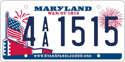 MD license plate 4AA1515