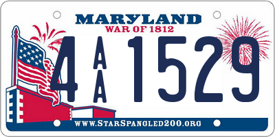 MD license plate 4AA1529