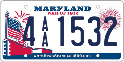 MD license plate 4AA1532