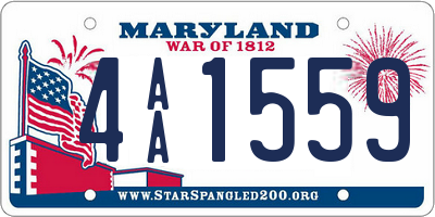 MD license plate 4AA1559