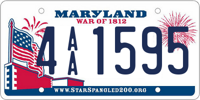 MD license plate 4AA1595