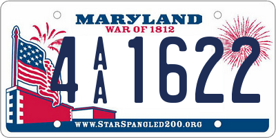 MD license plate 4AA1622