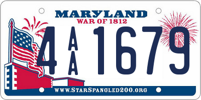 MD license plate 4AA1679