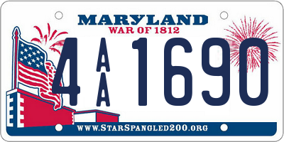 MD license plate 4AA1690