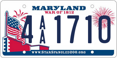 MD license plate 4AA1710