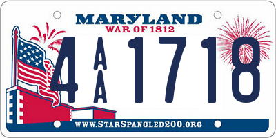 MD license plate 4AA1718