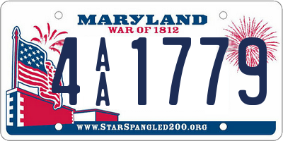 MD license plate 4AA1779