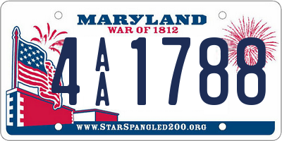 MD license plate 4AA1788