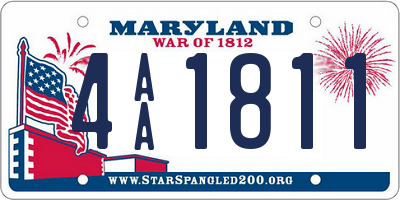 MD license plate 4AA1811