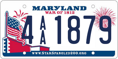 MD license plate 4AA1879