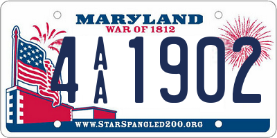 MD license plate 4AA1902