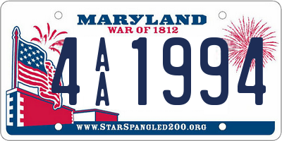 MD license plate 4AA1994