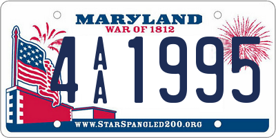 MD license plate 4AA1995