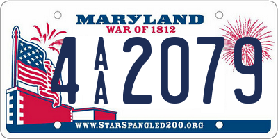MD license plate 4AA2079