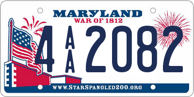 MD license plate 4AA2082