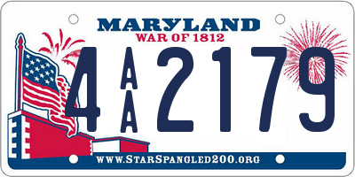 MD license plate 4AA2179