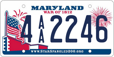 MD license plate 4AA2246