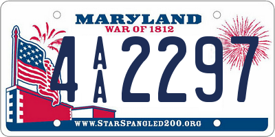 MD license plate 4AA2297