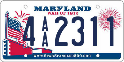 MD license plate 4AA2311