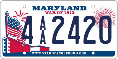 MD license plate 4AA2420