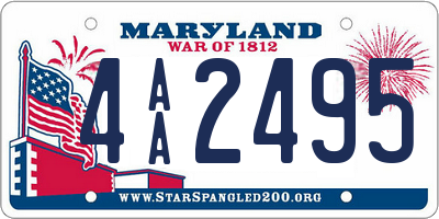 MD license plate 4AA2495