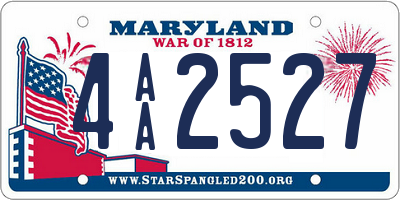 MD license plate 4AA2527