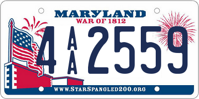 MD license plate 4AA2559