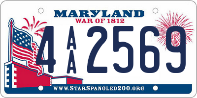 MD license plate 4AA2569