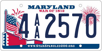 MD license plate 4AA2570
