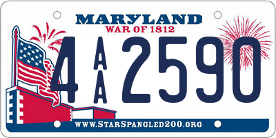 MD license plate 4AA2590