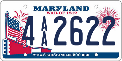 MD license plate 4AA2622