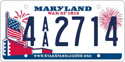 MD license plate 4AA2714