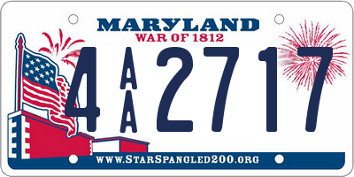 MD license plate 4AA2717