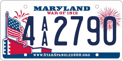 MD license plate 4AA2790