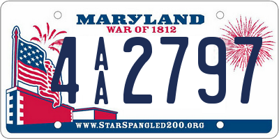 MD license plate 4AA2797