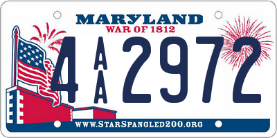 MD license plate 4AA2972