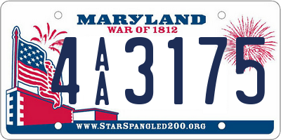 MD license plate 4AA3175