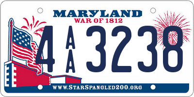 MD license plate 4AA3238