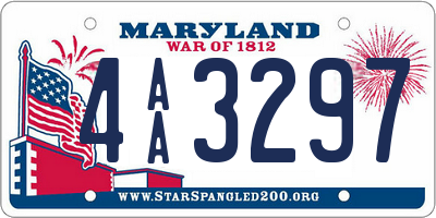 MD license plate 4AA3297