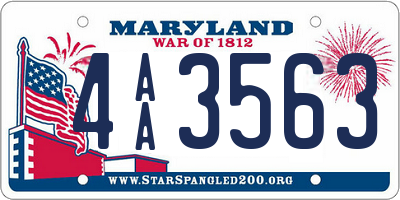 MD license plate 4AA3563